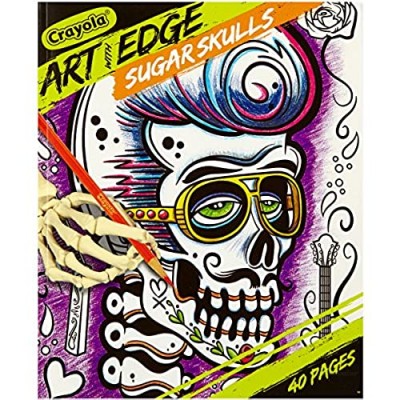 Crayola Sugar Skulls Coloring Book  Teen Coloring  40 Pages  Gift  Styles May Vary  Assorted