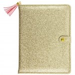 Graphique Glitter Love Snap Journal Gold Glitter – Cute Portable Notebook 200 Lined Pages 6” x 8.25” x .75” – Perfect for Note Taking List Making and Much More