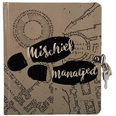HARRY POTTER Mischief Managed Marauder's Map Lock & Key Diary for Kids - with 216 Lined Pages - Ages 6+