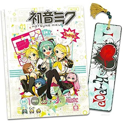 Hatsune Miku Diary Bundle Set -- Hatsune Miku Journal Notebook with I Love K-Pop Bookmark (Hatsune Miku School  Office Supplies)