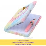 HH Family Diary for Girls Writing Journal Notebook with Matching Multicolored Pen Set (Unicorn P)