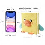 HXN Cute Duck Plush Fleece Notebook Journal for Kids Sketchbook Diary for Girls 160 Pages 5.9 x 5.5 with Lined and Blank Pages for Writing Drawing and Doodling for School Home Gift for Kids
