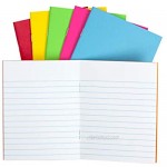 Hygloss Colorful Lined Books - Bright Vibrant Covers - Paperback Books for Journaling Writing Arts & Crafts & More - Fun Classroom or Kids Activity - 6 Colors - 4.25 x 5.5 - 6 Books