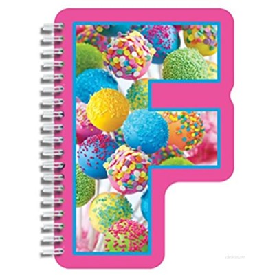 iscream Letter F Shaped Spiral-Bound Lined Page 6.5" Initial Notebook