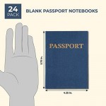 Juvale Blank Passport Notebook for Kids Pretend Play (4.25 x 5.75 in 24 Pack)