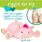 MEMORY MATES Piggles The Pig Memory Foam Pillow Plush with Kid's Diary That Stores in Belly Pocket 15” Stuffed Animal 6 Journal
