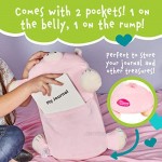 MEMORY MATES Piggles The Pig Memory Foam Pillow Plush with Kid's Diary That Stores in Belly Pocket 15” Stuffed Animal 6 Journal