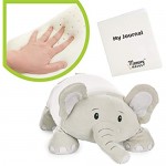 MEMORY MATES Piper The Elephant Memory Foam Pillow Plush with Kid's Diary That Stores in Belly Pocket 15” Stuffed Animal 6 Journal
