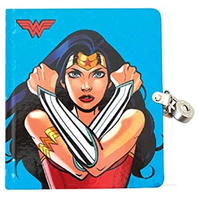 Playhouse DC Comics Wonder Woman Shiny Foil Lock & Key Lined Page Diary for Kids