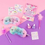 Three Cheers for Girls - BFF Party Set - Pastel Tie Dye - Sleepover Party Set and Nail Kit for Kids - Includes Nail Polish Set Nail Stickers Sleep Masks & Activity Book