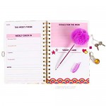 Three Cheers for Girls - Rainbow Bright Locking Activity Journal - Girls Diary with Lock and Key - Includes 200 Page Spiral Bound Activity Notebook Stickers Pen Lock and Key - 5.5 x 8.3 Inches