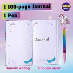 Unicorn Journal Kit for Girls FunKidz Journal Suit Combination Kit for Kids with Foil Hard Cover Journal Pad Glitter Pen Tapes Perfect Teens Diary Kit Gift for Kids Ages 6 and Up