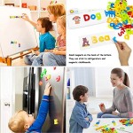 ABCaptain Magnetic Letters Alphabet Magnets Matching Words Recognition Game Flash Cards See Reading Spelling Sight Preschool Educational Learning Toy Set Gift for Toddlers Kids Boys Girls (78 Piece)