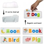 ABCaptain Magnetic Letters Alphabet Magnets Matching Words Recognition Game Flash Cards See Reading Spelling Sight Preschool Educational Learning Toy Set Gift for Toddlers Kids Boys Girls (78 Piece)