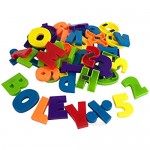 Boley 120 Piece Toddler Bucket of Magnetic Letters and Numbers - Magnetic Play Letters Numbers and Symbols in A Clear Transportable Bucket - Great Educational Toy for Kids Children and Toddlers!