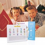CONNOO Double Sided Magnetic Alphabet Number Board 2 in 1 ABC 1 2 3 Magnet Tracing Board - STEM Educational Toy for Preschool Toddlers ABC Letters Uppercase & Number Math Reusable Practicing