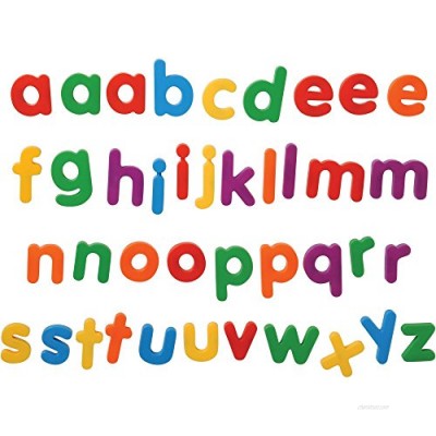 Constructive Playthings 40 pc. Set of 2 1/2" Giant Magnetic Lowercase Letters Including Extra Vowels and Selected Consonants for Ages 3 Years and Up