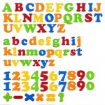 Coogam Magnetic Letters Numbers Alphabet Fridge Magnets Colorful Plastic ABC 123 Educational Toy Set Preschool Learning Spelling Counting Uppercase Lowercase Math for 3 4 5 Years Kid(78 Pcs)