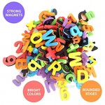 Deke 123 Pieces Magnetic Fridge/Refrigerator Foam Letters Numbers & Symbols. Premium Large Foam Magnetics. for Kids Toddlers Preschool Letter Learning Spelling. in Canister (Min Age: 36 Months)