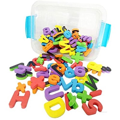 Deke 123 Pieces Magnetic Fridge/Refrigerator Foam Letters  Numbers & Symbols. Premium Large Foam Magnetics. for Kids Toddlers Preschool  Letter Learning Spelling. in Canister (Min Age: 36 Months)