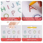 Double Sided Magnetic Letter Board - 2 in 1 Alphabet Magnets ABC Tracing Board Game Uppercase & Lowercase Montessori Educational Toys for Kids Toddlers Boys Girls 3 4 5 6 7 8 Years Old