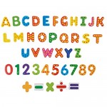 Hey! Play! 52 Pc. Math and Alphabet Magnet Set- Magnetic Wooden Refrigerator Letters and Numbers-Fun Educational STEM Toy- Creative Learning (80-Z0017062011)