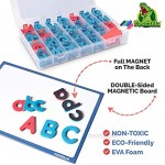 Magnetic Letters and Numbers 286 PCS Set Double-Sided Magnetic Board ABC Learning and Spelling Foam Letter Magnetic Letter Set Suitable for Kids Teachers and Schools