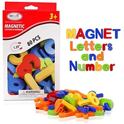 Magnetic Letters  HCFGS 80PCS Alphabet Magnets Educational Magnetic Letters and Numbers for Toddlers ABC Magnets Fridge Magnetic Toys