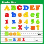 Magnetic Letters Numbers Alphabet ABC 123 Fridge Magnets Plastic Toy Set for Kids Educational Toys Preschool Learning Spelling Counting Uppercase Lowercase Math Symbols for Toddlers Baby