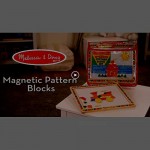 Melissa & Doug Deluxe Wooden Magnetic Pattern Blocks Set - Educational Toy With 120 Magnets and Carrying Case