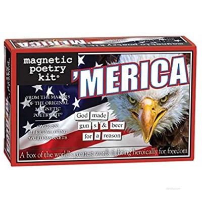 'Merica Magnetic Poetry Kit - Words for Refrigerator - Write Poems and Letters on the Fridge - Made in the USA
