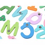 Royee 26 Pcs Wooden Fridge Magnets Colorful Alphabet Cute Eyes Wood A-Z Refrigerator Letters Magnets for Home Decoration Education Spelling Learning Game Gift (Eyes Pattern)