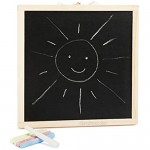 small foot wooden toys 2 in 1 Magnet Board and Chalkboard Playcase Set with Magnetic Letters and Numbers Educational playset Designed for Children Ages 3+