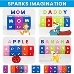 SUMAKU Magnetic Alphabet Rotating Blocks Educational Letter Manipulation Reading Blocks for Beginners to Read Phonics Games CVC Words Builders for Kids Age 3 Year + 10PC/ Set