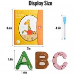 USATDD Jumbo Magnetic Animals Alphabets with Board Colourful Letters Toys Refrigerator Magnet Stick Paper Preschool Learning Spelling Tools Writing &Matching Games Homeschool Supplies for Toddler