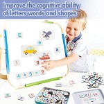 USATDD Magnetic Wooden Letters and Numbers Toys Fridge Refrigerator Magnets ABC Alphabet Word Flash Cards Spelling Counting Game Learning Math for Over 3 Years Old Preschool Kid Boy Girl Toddler