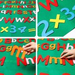 WATINC 122Pcs Alphabet Felt Flannel Board Kit for Kids Reusable Upper Lower Case Letter Numbers Math Symbols Giant Wall Hanging Preschool Educational Toy Christmas Birthday Gift for Boys Girls