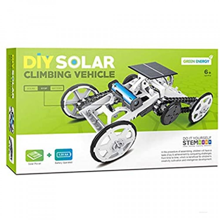 Aimoly STEM Educational Solar Robot - Green Energy DIY Science Solar Power Kits (Climb car)
