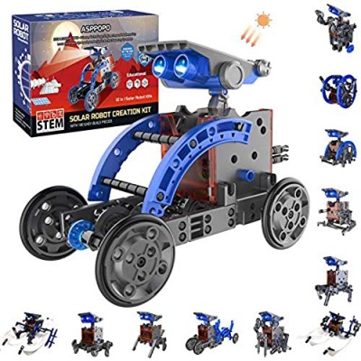 ASPPOPO Robot Kit Stem 12 in 1 Solar Robots Building Toys Science Kits for Boys Ages 8-12 Gifts