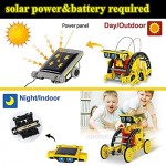 Cutoly STEM Projects 12-in-1 Solar Robot Toy Solar and Battery Powered Education Science Experiment Kits for Kids Aged 8-10