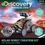 Discovery Kids #MINDBLOWN Solar Robot 12-in-1 Kit 190-Piece STEM Creation Kit with Working Solar Powered Motorized Engine and Gears Construction Engineering Set