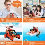 Education STEM 12-in-1 Solar Robot Kit Toys DIY Learning Building Science Experiment Kit Stem Projects for Kids Ages 8-12 Year Olds Boys Girls Gifts