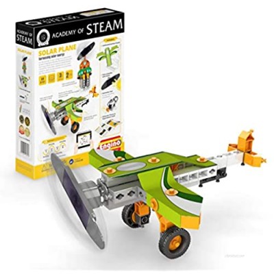 Engino - Academy of Steam Toys | Solar Plane: Harnessing Solar Energy - STEM Building Toy & Learning Activities & Experiments | Perfect for Home Learning  Multi (STEAMXF11)