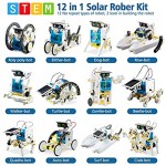 FLY2SKY 12-in-1 STEM Toy Solar Robot KIt DIY Solar STEM Robot Toy Building Toy Gift for Kids 10+ Science Kits for Kids Science Experiment Kit Solar Robotics for Kids