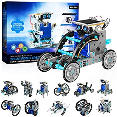 Homatee STEM Toys 12-in-1 Education Solar Robot DIY Learning Building Science Experiment Kit  Stem Projects for Kids Ages 8-12 Year Old  Solar Power by Sun