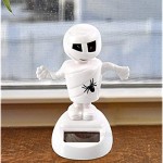 Home-X Mummy Solar Dancer Figure Solar-Powered Dancing Office Desk Decor Windowsill or Car Dashboard Decoration