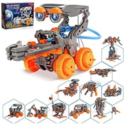 Hot Bee Stem Projects  11 in 1 Solar Robot Kit  Education Experiment Science Kits for Boys 8-12  Toys Gifts for 8 9 10 11 12 Year Old Boys Girls