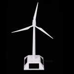 HUAWELL Desktop Wind Turbine Model Solar Powered Windmills ABS Plastics White for Education or Fun