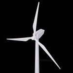 HUAWELL Desktop Wind Turbine Model Solar Powered Windmills ABS Plastics White for Education or Fun