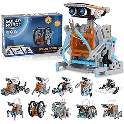 iHaHa Science Kits & Toys 12-in-1 Solar Robot STEM Educational Building Toys Projects DIY Creation Kit Gifts for Kids Boys Girls Teenagers Teens Ages 8 9 10 11 12+ Years Old